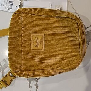 Yellow Gold Corduroy Herschel Crossbody bag